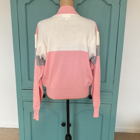 VTG Obermeyer Pink Ladies Ski Sweater. Large. Made in Hong Kong. - Picture 3 of 7